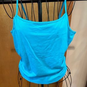 Chadwick’s large turquoise camisole